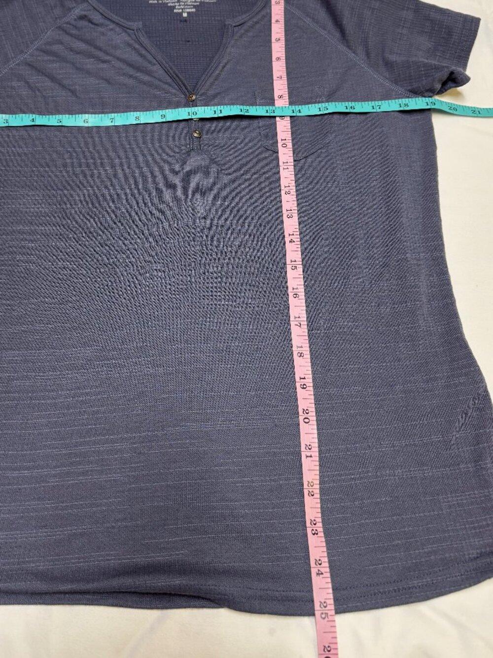 KÜHL Women’s Short Sleeve Tencel Henley Medium Blue Heather EUC - Picture 8 of 10